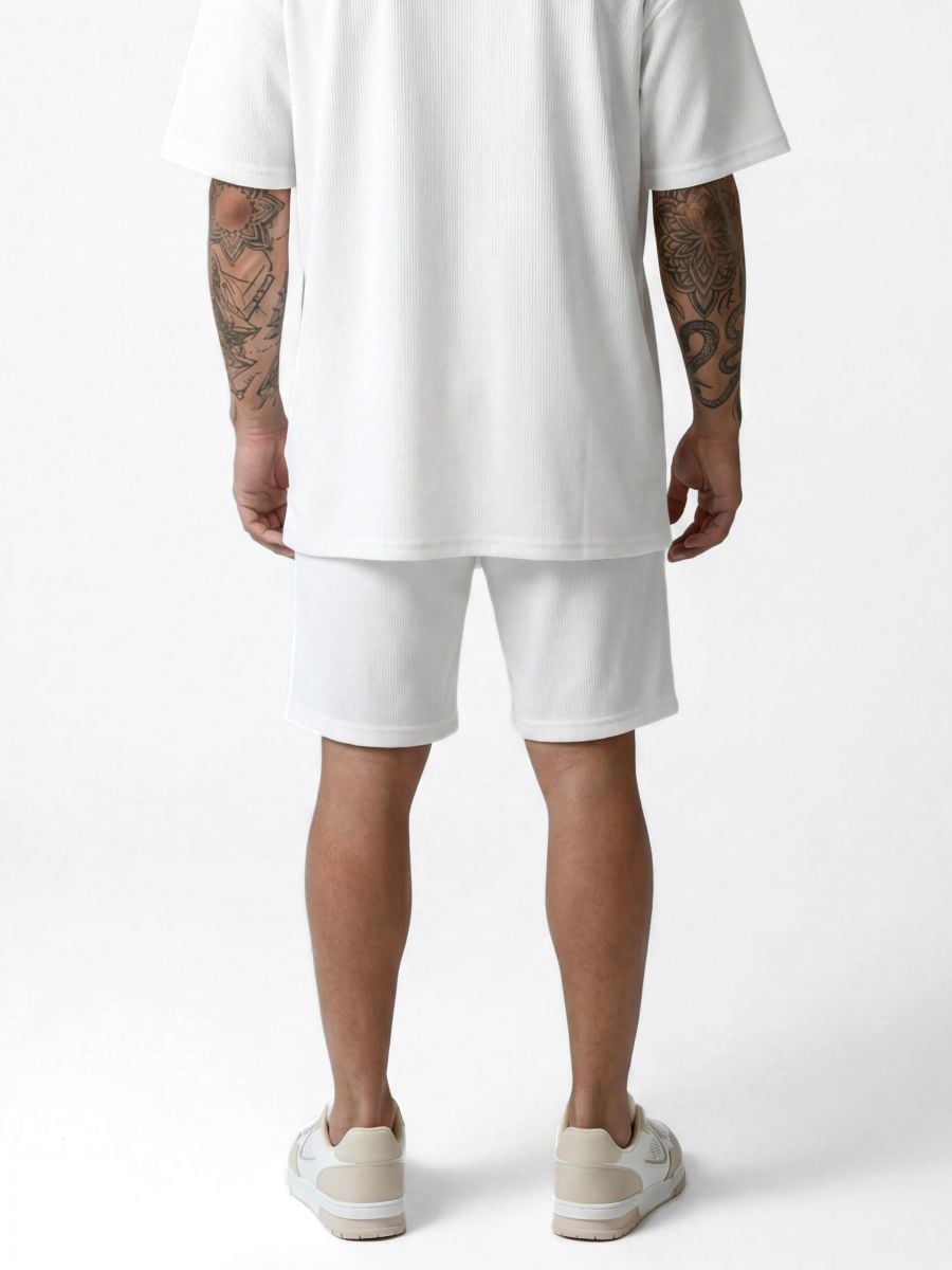 מכנסיים קצרים לגבר בד ריב טקסטורלי