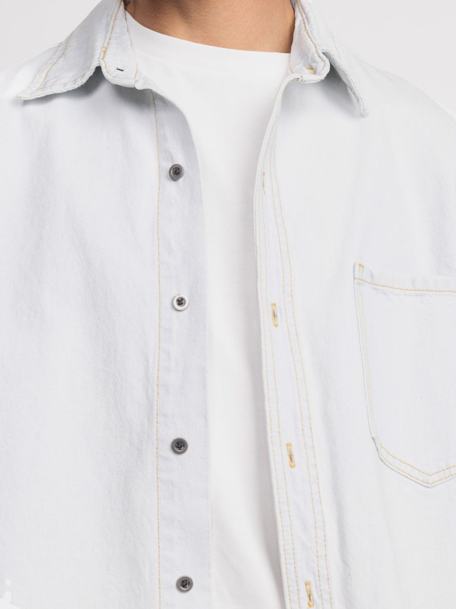 חולצה מכופתרת קצרה לגבר DENIM