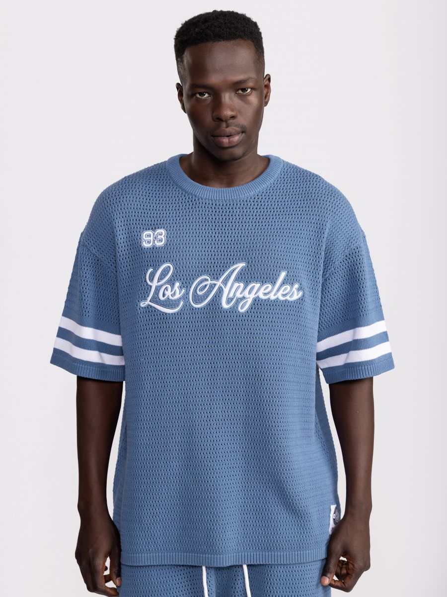 חולצת סריג קצרה לגבר LOS ANGELES