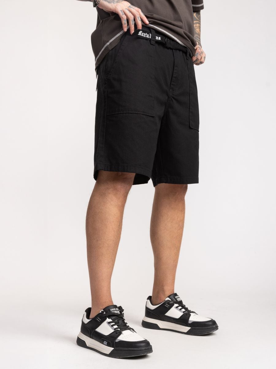 ברמודות בד לגבר עם רצועת לוגו