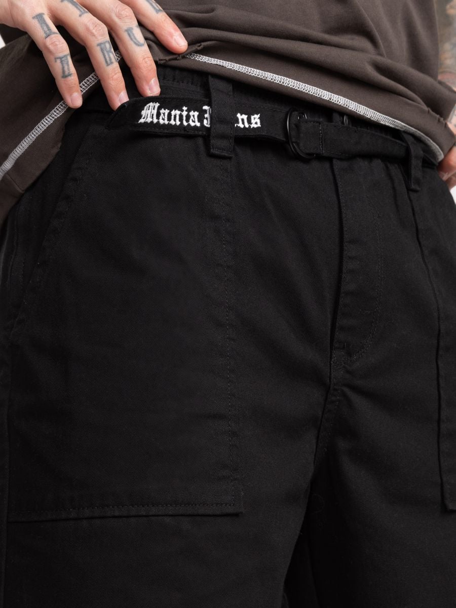 ברמודות בד לגבר עם רצועת לוגו