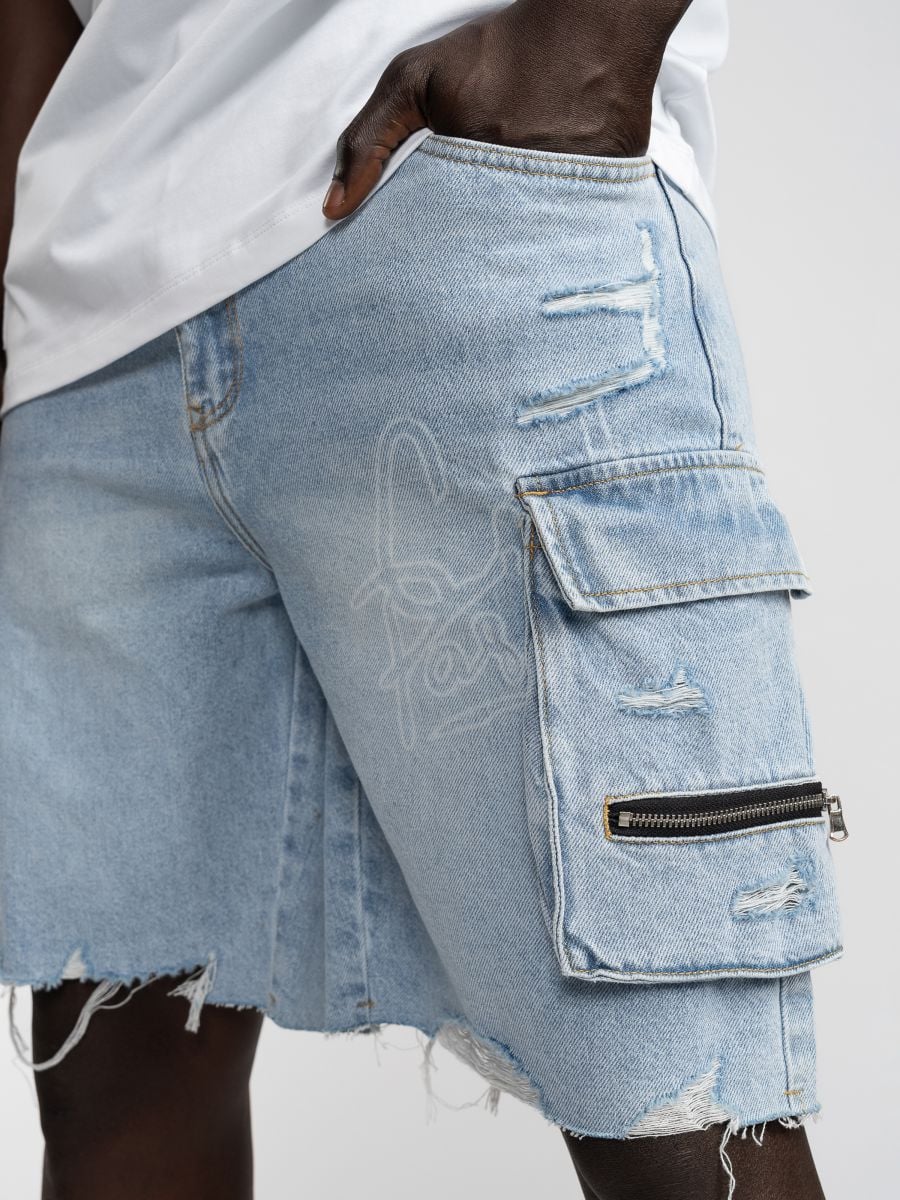 ברמודות ג’’ינס לגבר קרגו