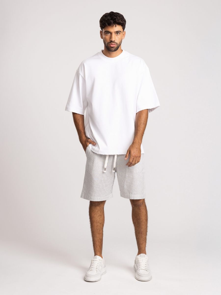 מכנסי ברמודה פסים לגבר