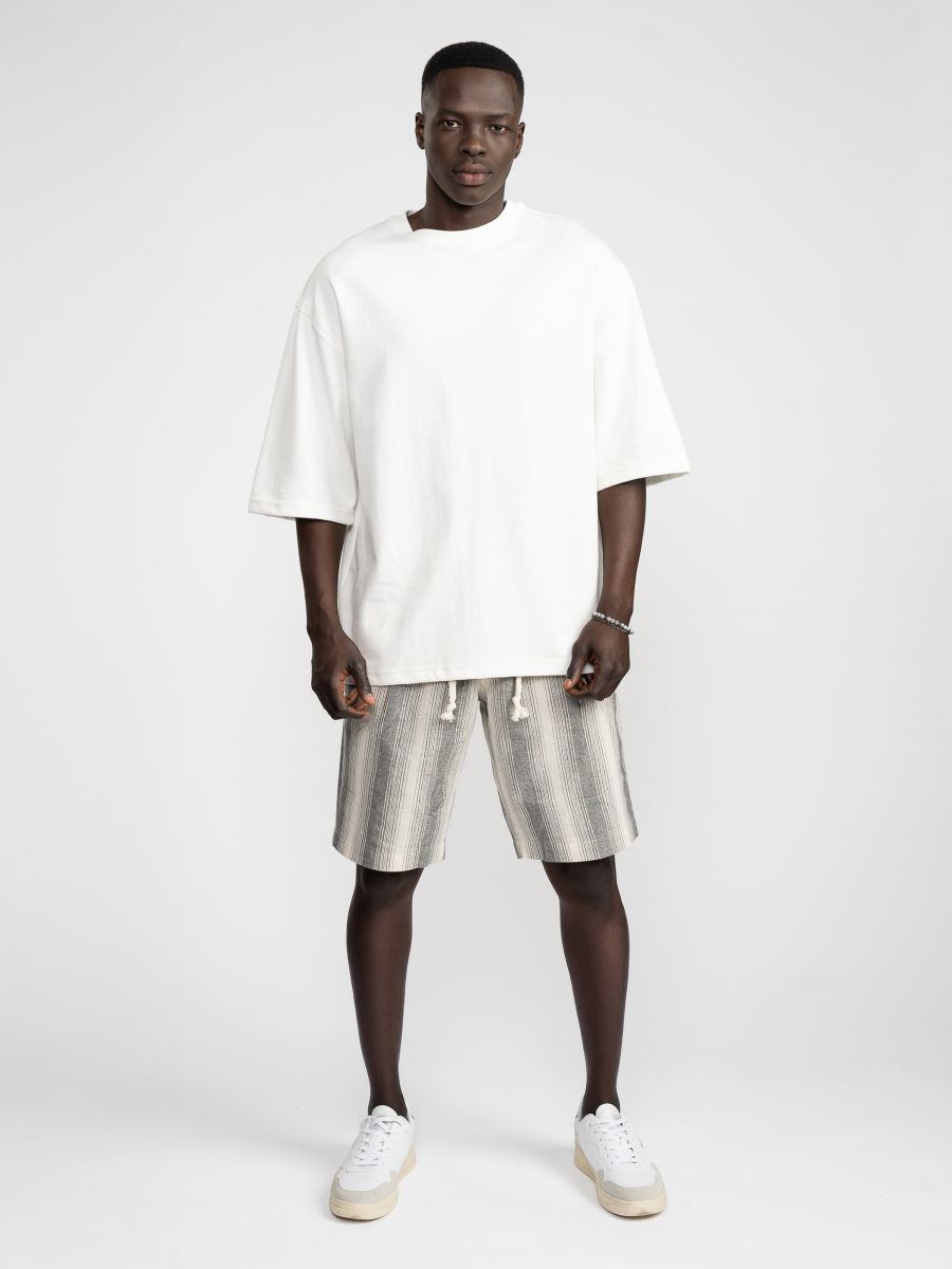 מכנסי ברמודה בד LEO