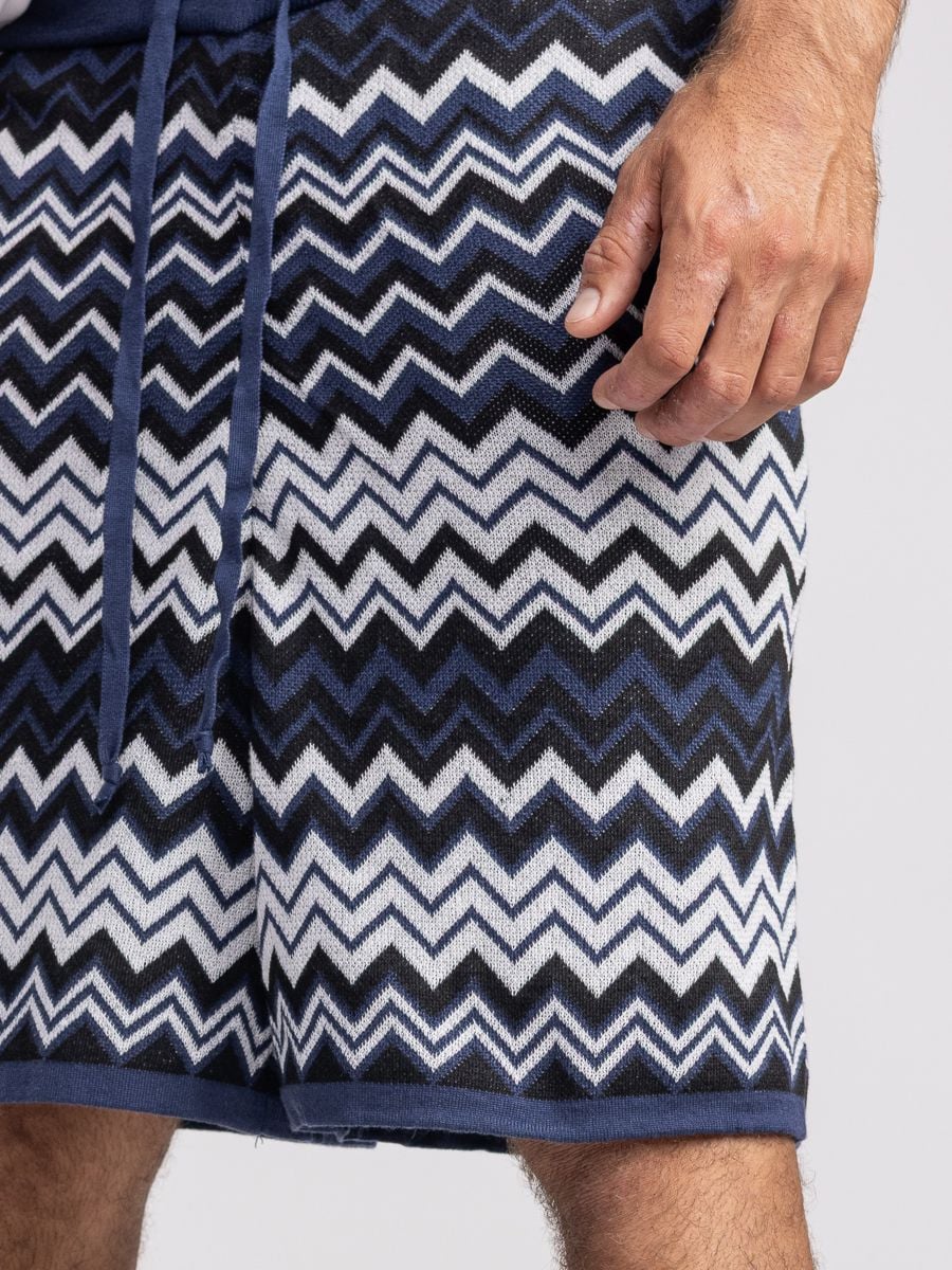 מכנסי ברמודה בד סרוג