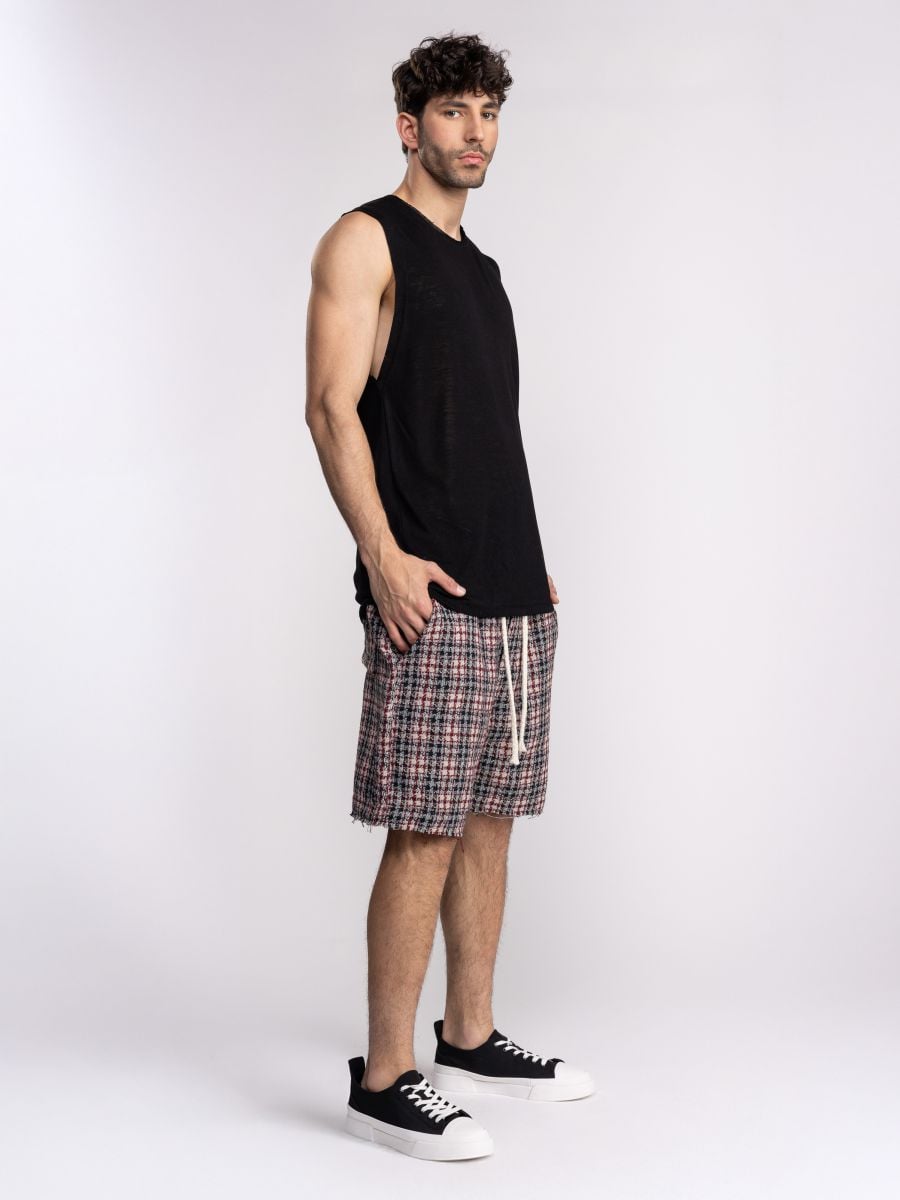 מכנסי ברמודה עם טקסטורה