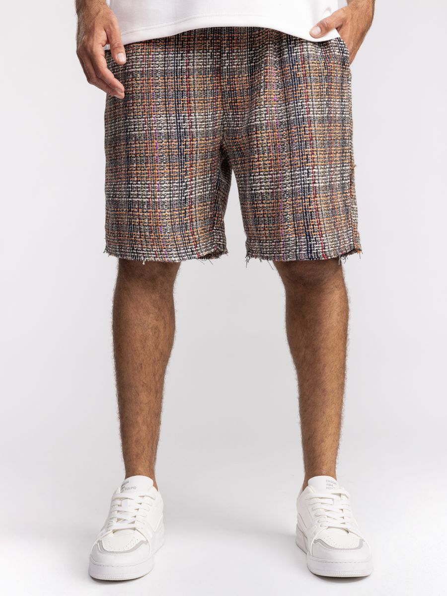 מכנסי ברמודה עם טקסטורה