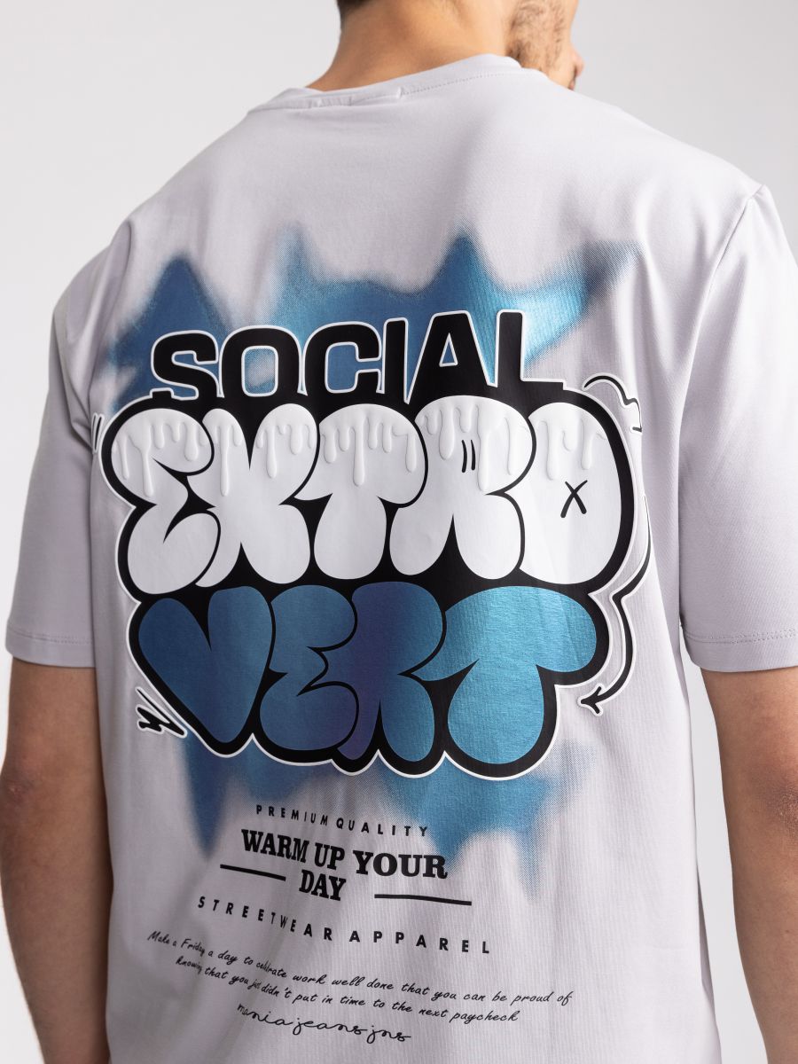 טישרט לגבר SOCIAL EXTROVERT