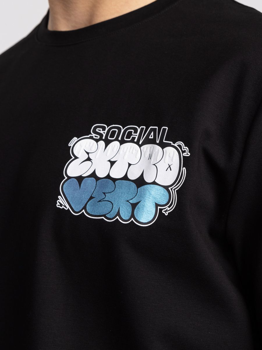 טישרט לגבר SOCIAL EXTROVERT