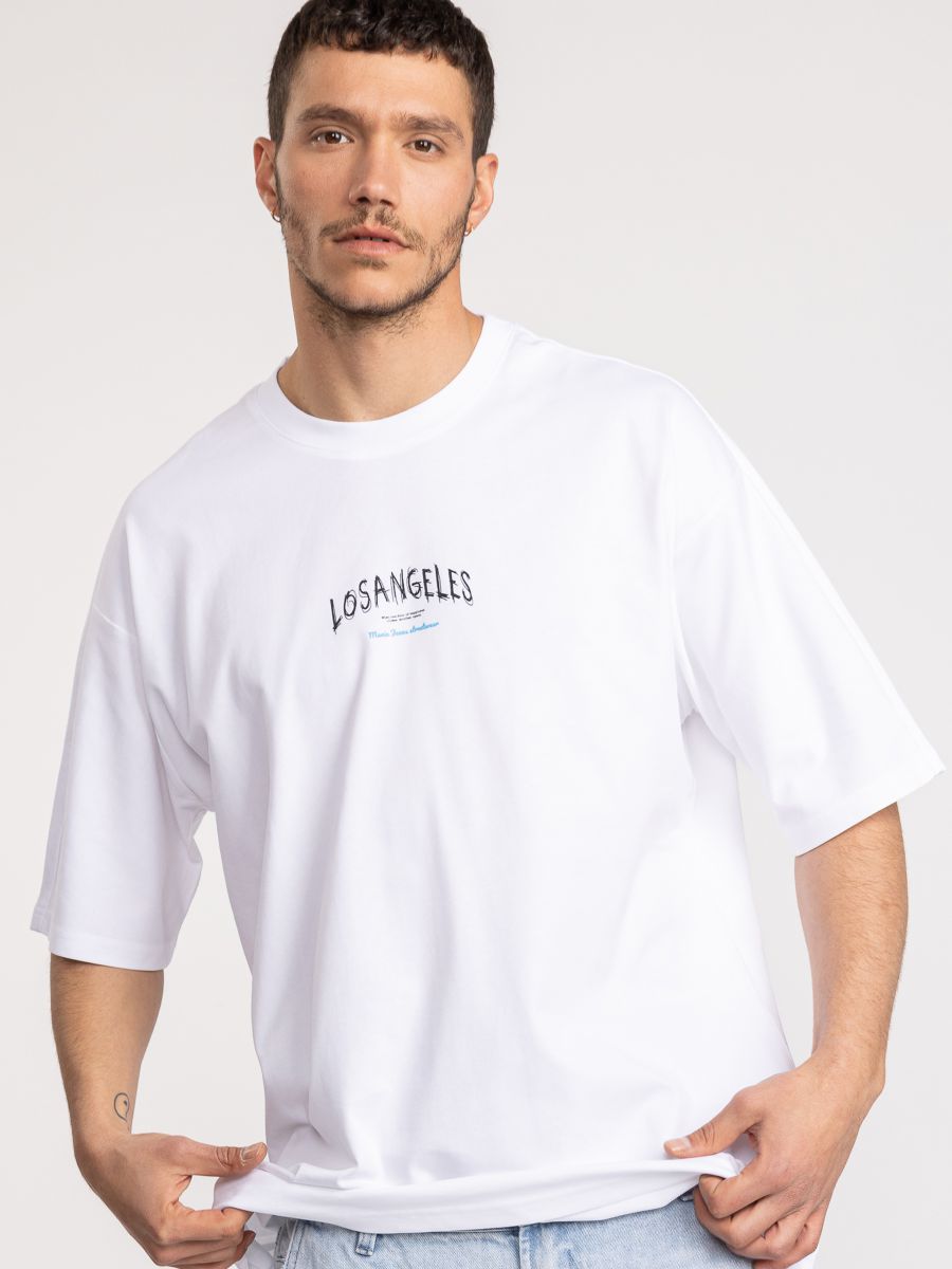 חולצת טי שירט אוברסייז לגבר LOS ANGELES