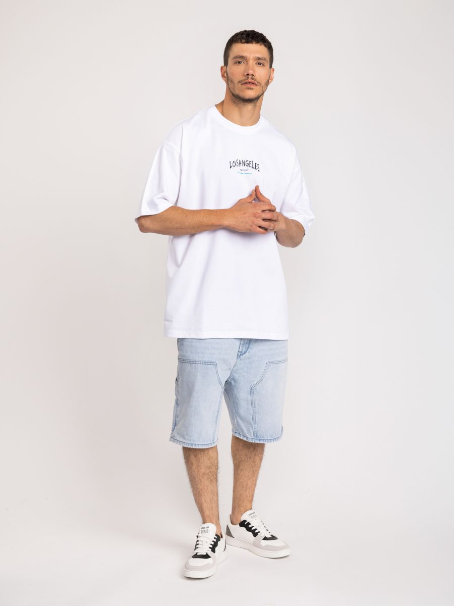 חולצת טי שירט אוברסייז לגבר LOS ANGELES