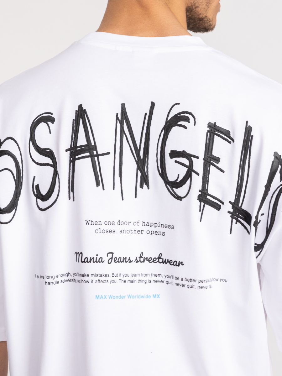 חולצת טי שירט אוברסייז לגבר LOS ANGELES