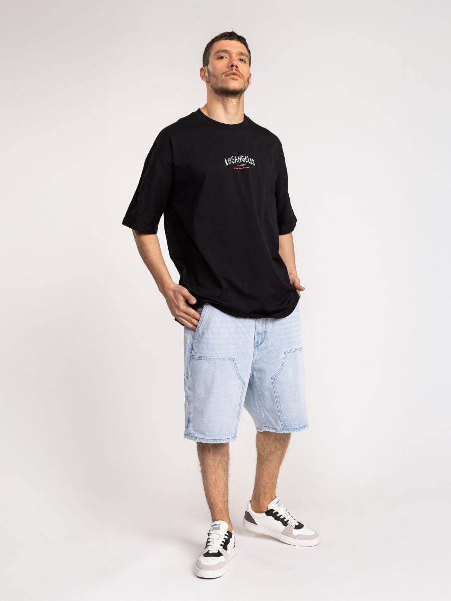 חולצת טי שירט אוברסייז לגבר LOS ANGELES
