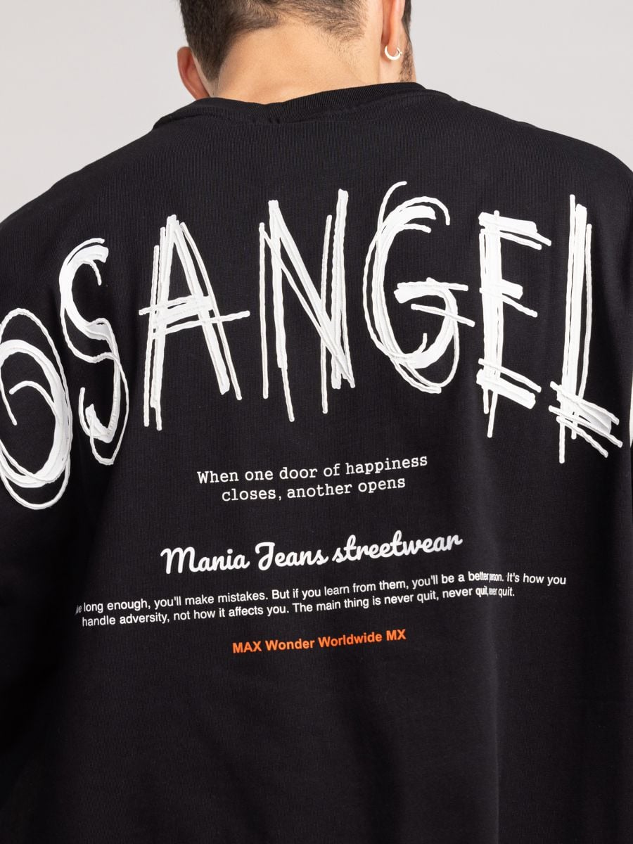 חולצת טי שירט אוברסייז לגבר LOS ANGELES