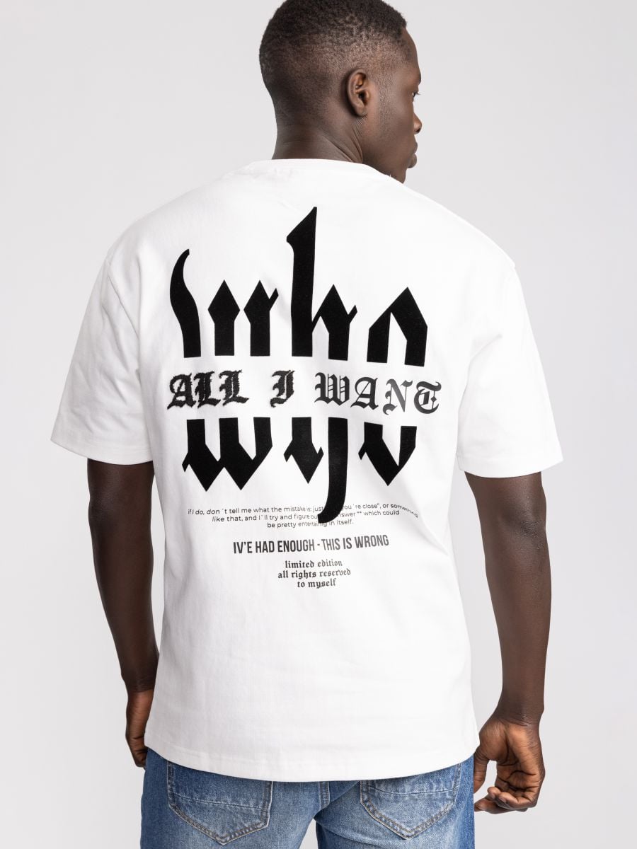 חולצת טישירט לגבר אוברסייז WHO