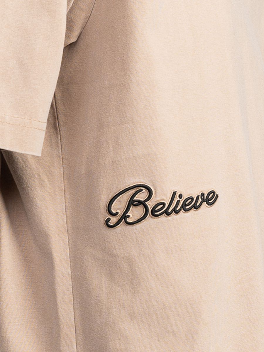 חולצת טי שירט אוברסייז לגבר Believe