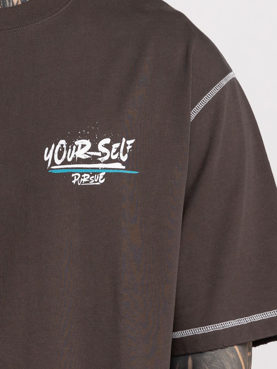חולצת טי שירט אוברסייז לגבר YOUR SELF