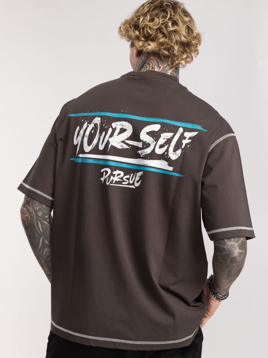 חולצת טי שירט אוברסייז לגבר YOUR SELF