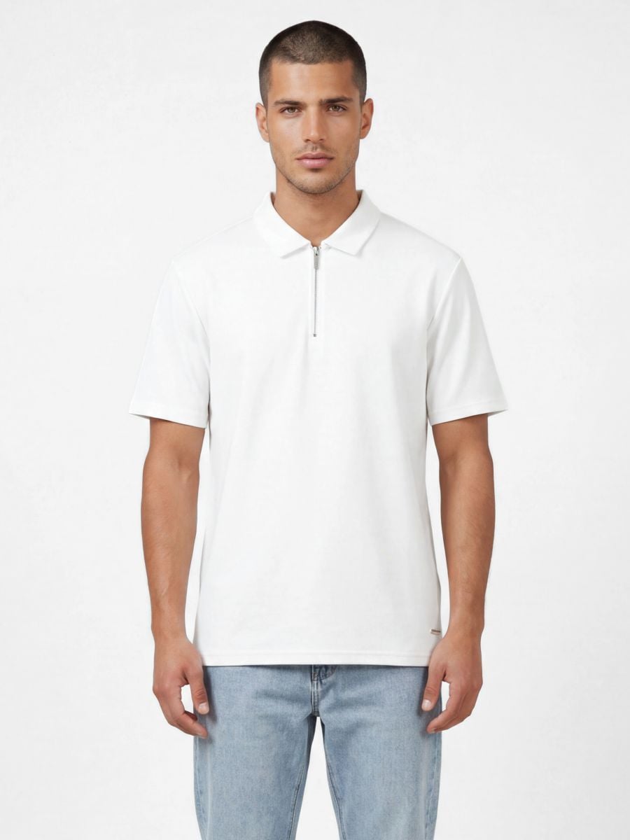 חולצת פולו עם רוכסן