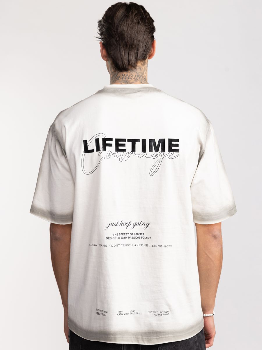 חולצת טי שירט אוברסייז לגבר LIFETIME