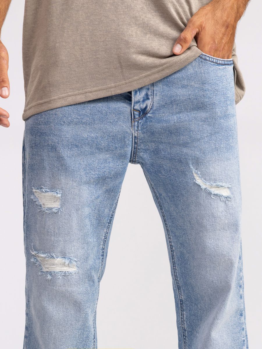 ג’’ינס סקיני משופשף עם קרעים