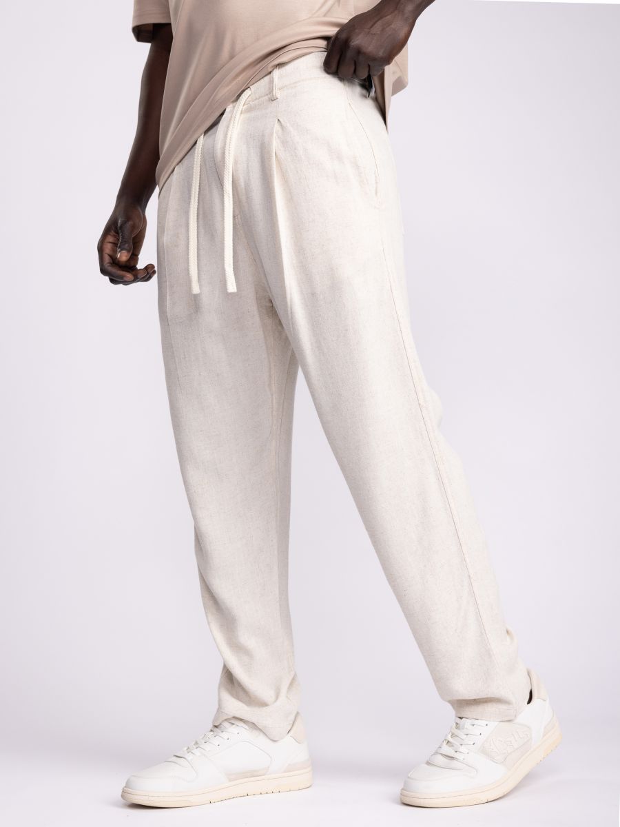 מכנסיים לגבר במראה פשתן ויסקוזה