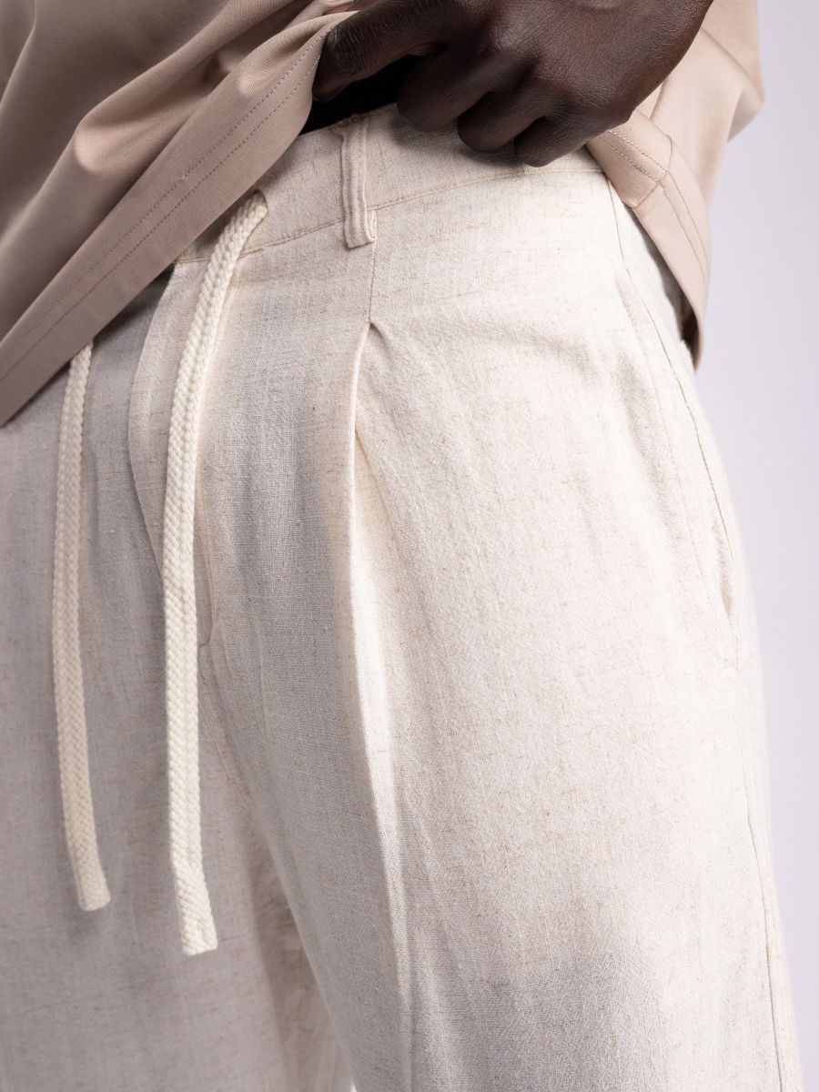 מכנסיים לגבר במראה פשתן ויסקוזה