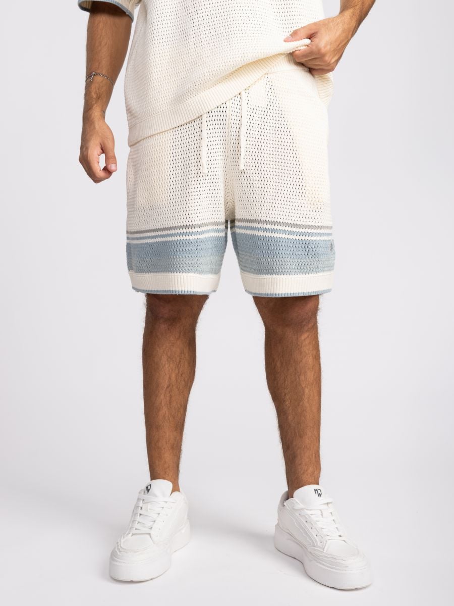 מכנסיים סרוגים לגבר עם עיטורי פס