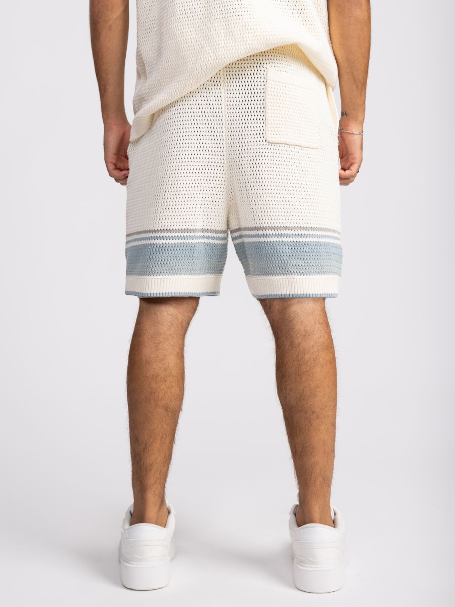 מכנסיים סרוגים לגבר עם עיטורי פס