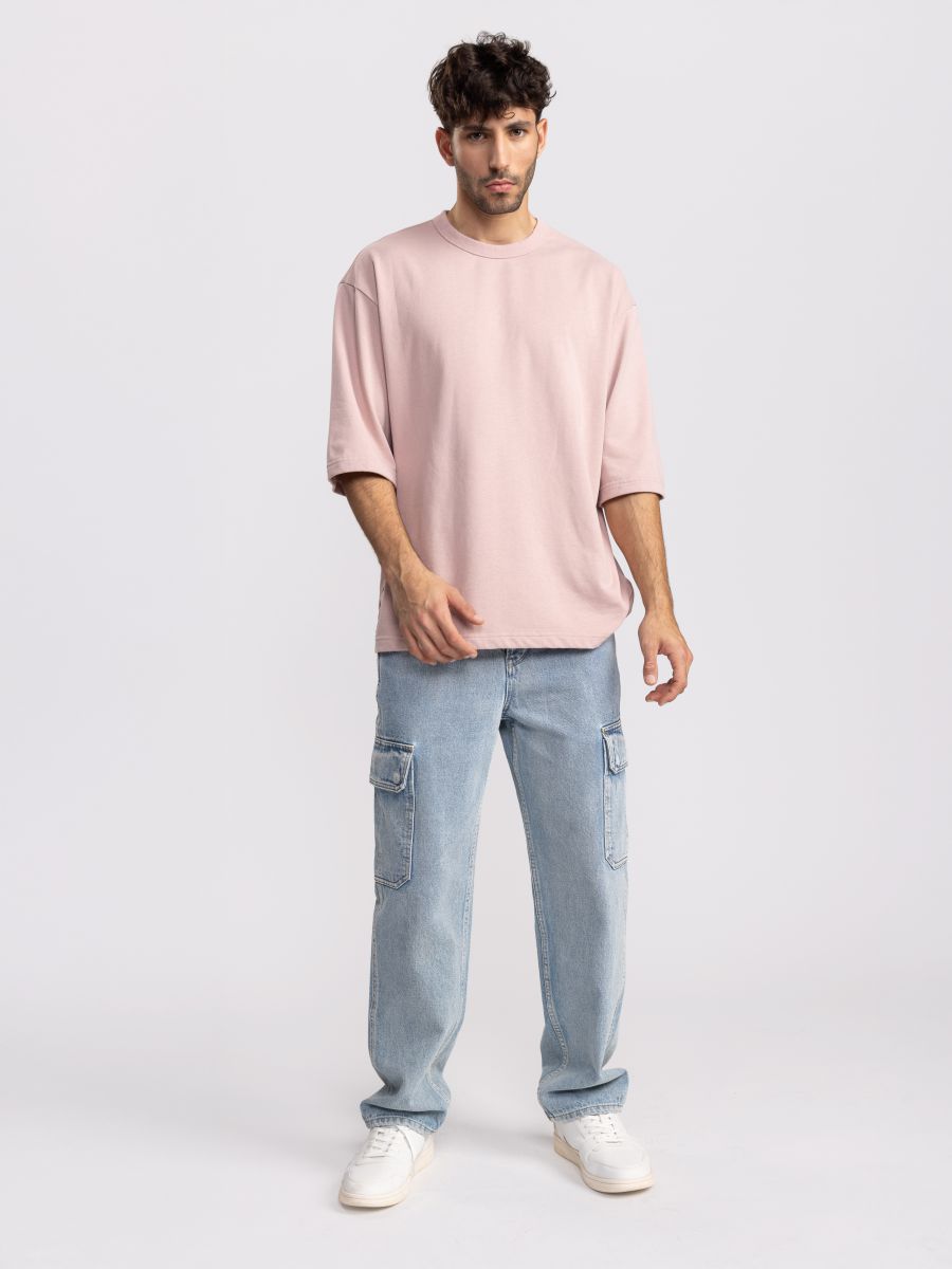 חולצת טי שירט לגבר עם שרוולים עד המרפק