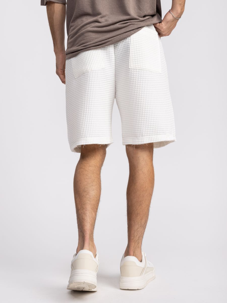 מכנסי ברמודה טקסטורה וופל