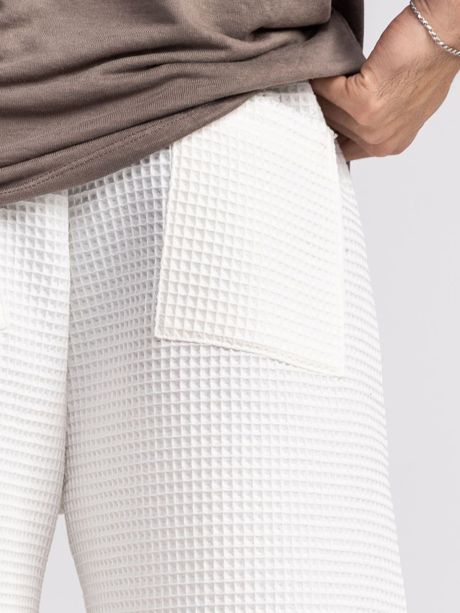 מכנסי ברמודה טקסטורה וופל