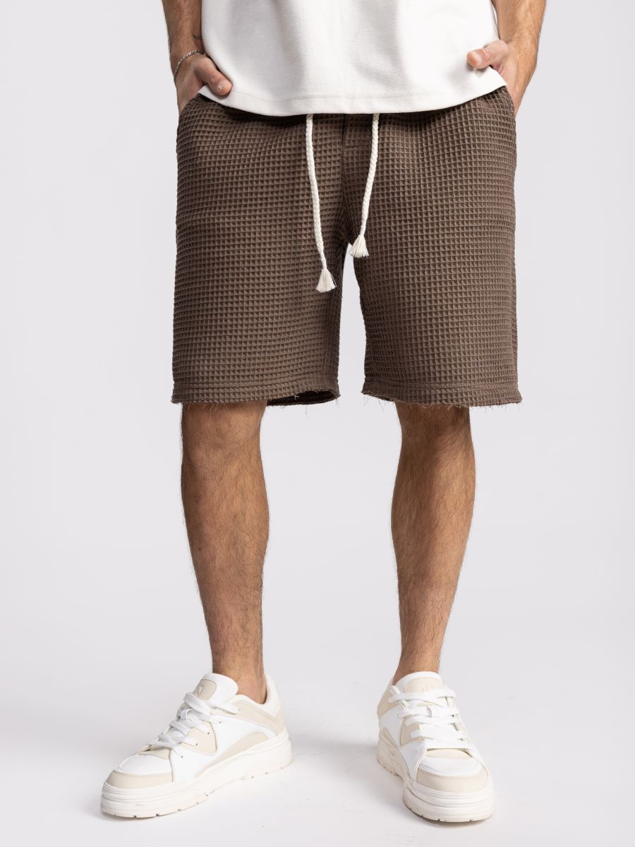 מכנסי ברמודה טקסטורה וופל