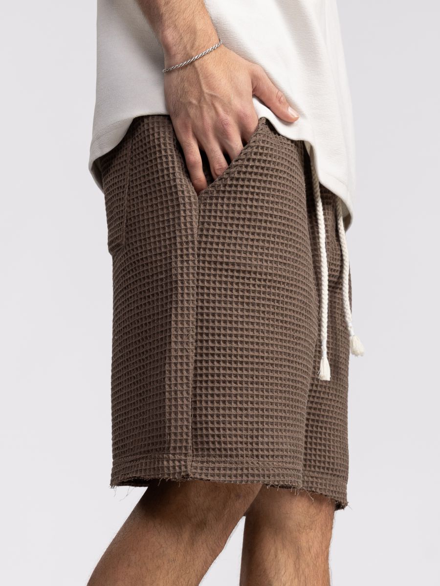 מכנסי ברמודה טקסטורה וופל