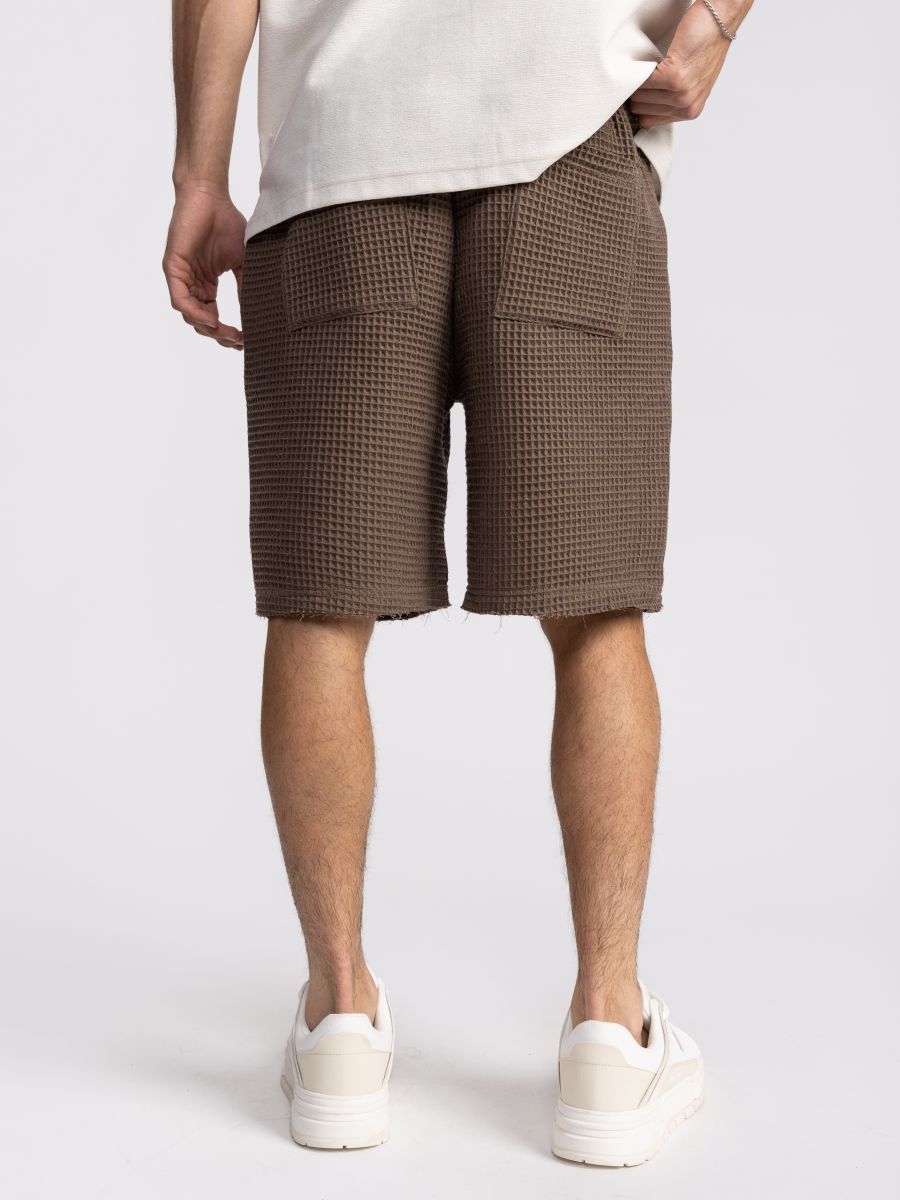 מכנסי ברמודה טקסטורה וופל