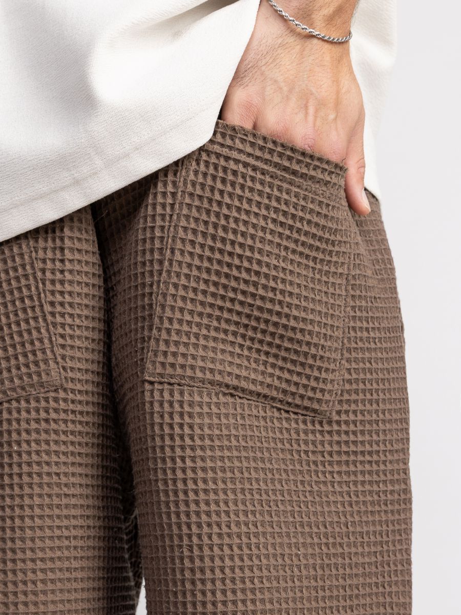 מכנסי ברמודה טקסטורה וופל