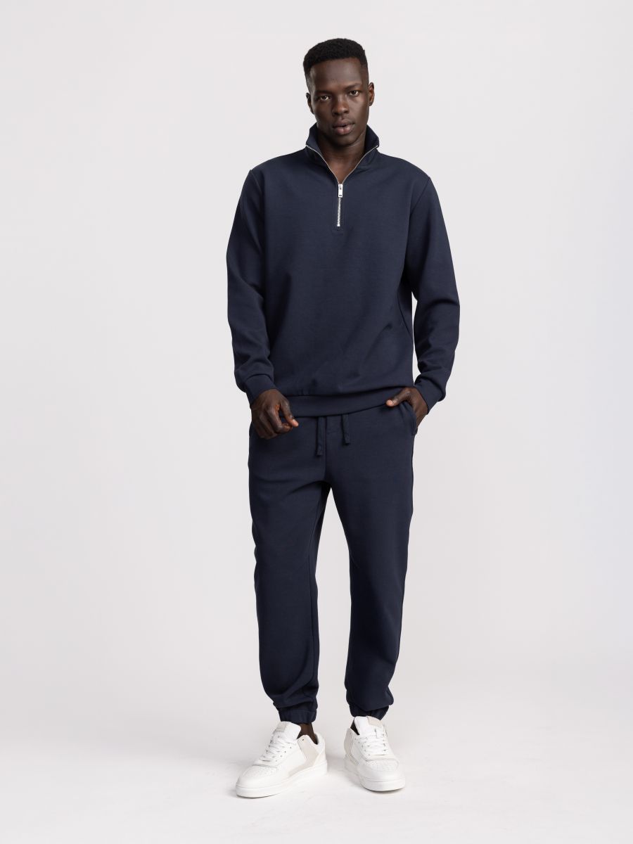 חולצת פוטר לגבר עם חצי רוכסן