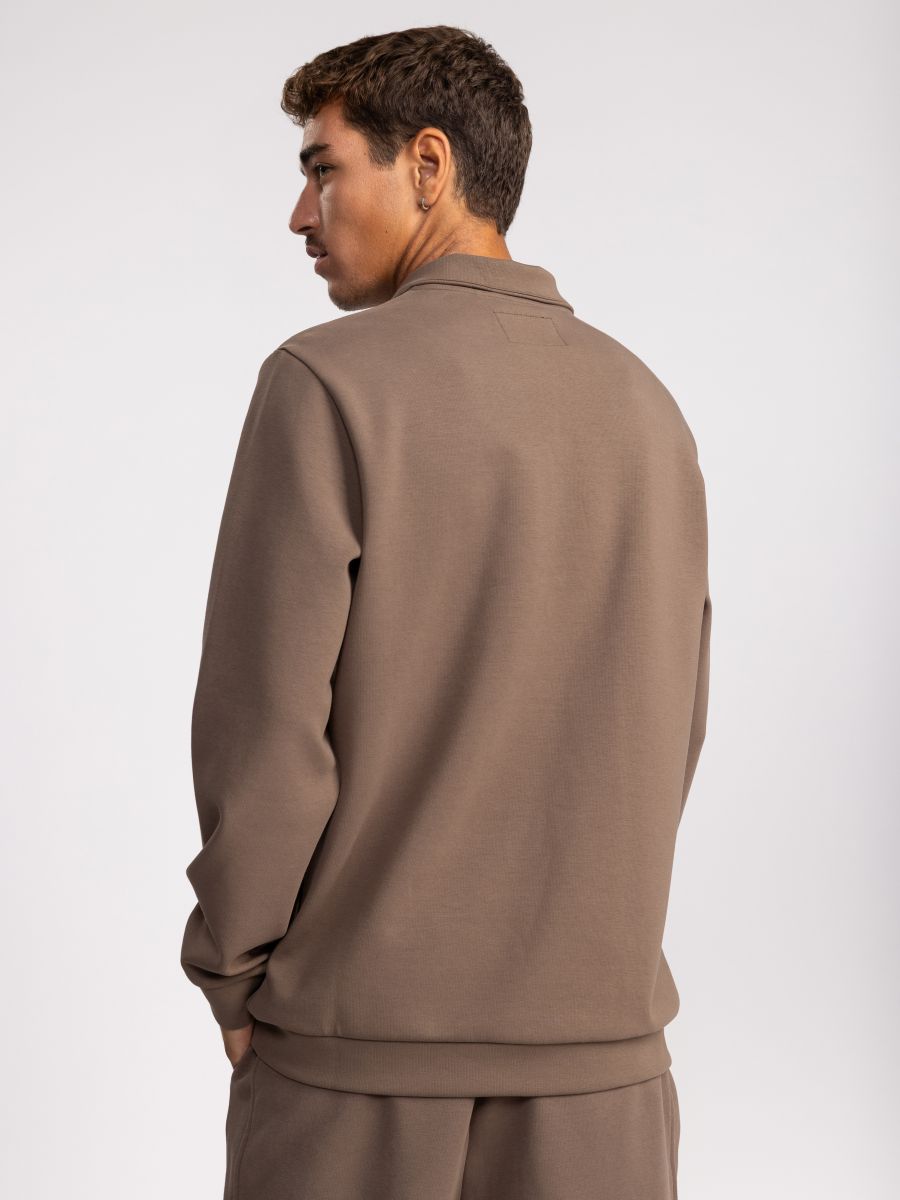 חולצת פוטר לגבר עם חצי רוכסן