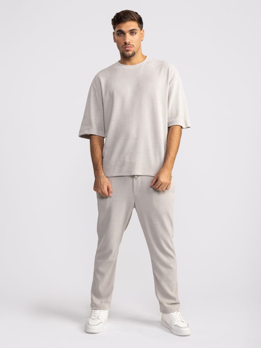 מכנסי גוגר מבד עם טקסטורה