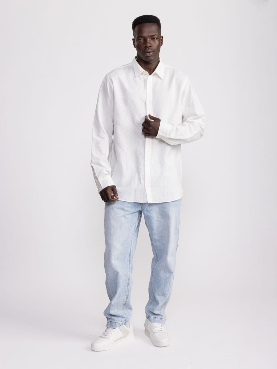 חולצה מכופתרת לגבר  מבד