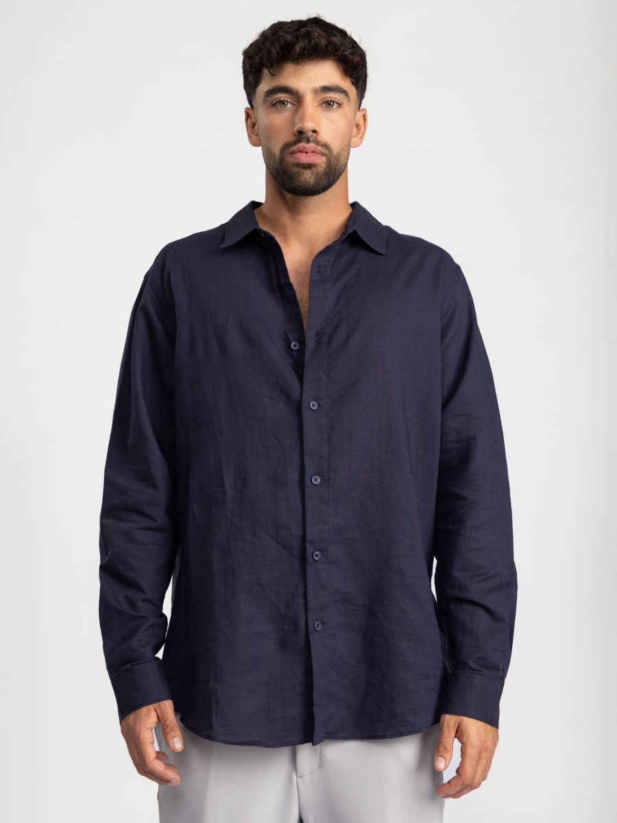 חולצה מכופתרת לגבר  מבד