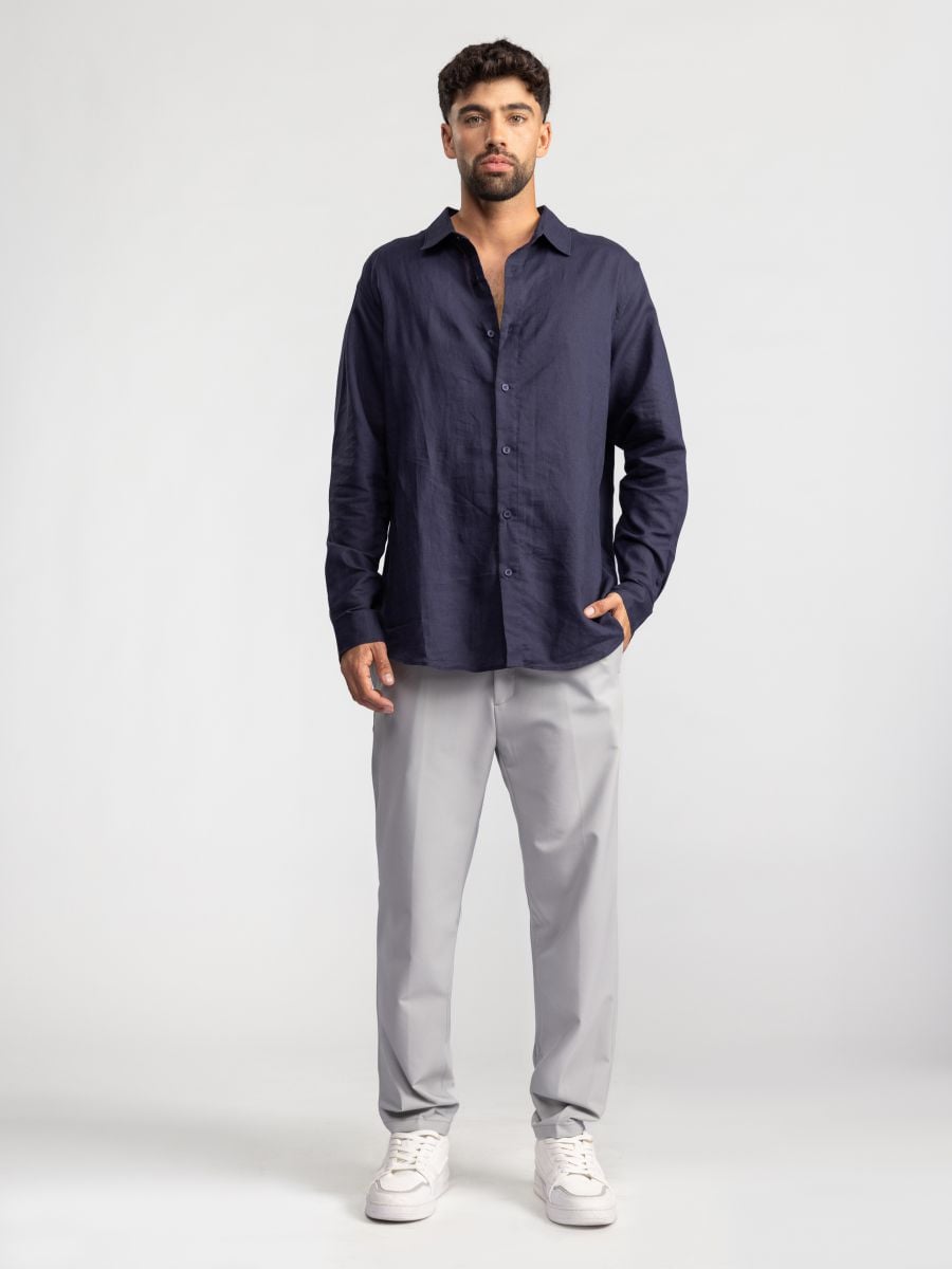 חולצה מכופתרת לגבר  מבד