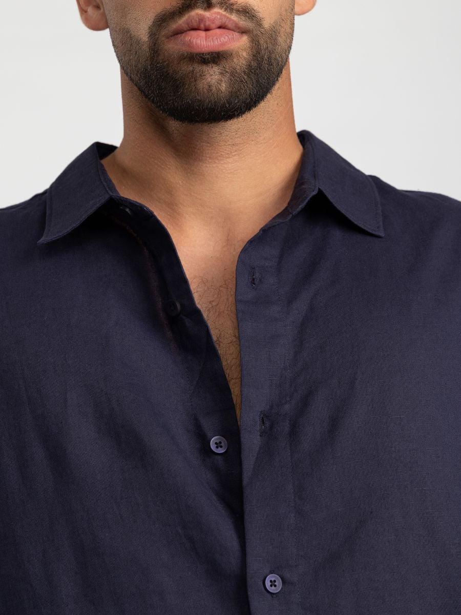 חולצה מכופתרת לגבר  מבד