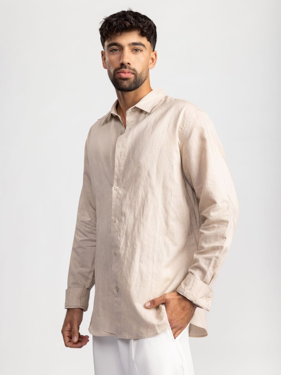 חולצה מכופתרת לגבר  מבד