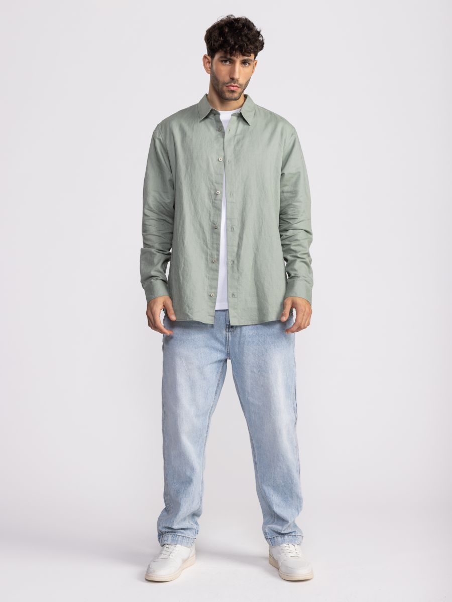 חולצה מכופתרת לגבר  מבד