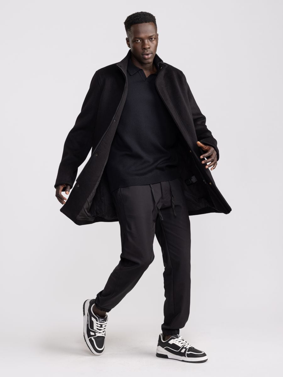 מעיל צמר ארוך לגבר