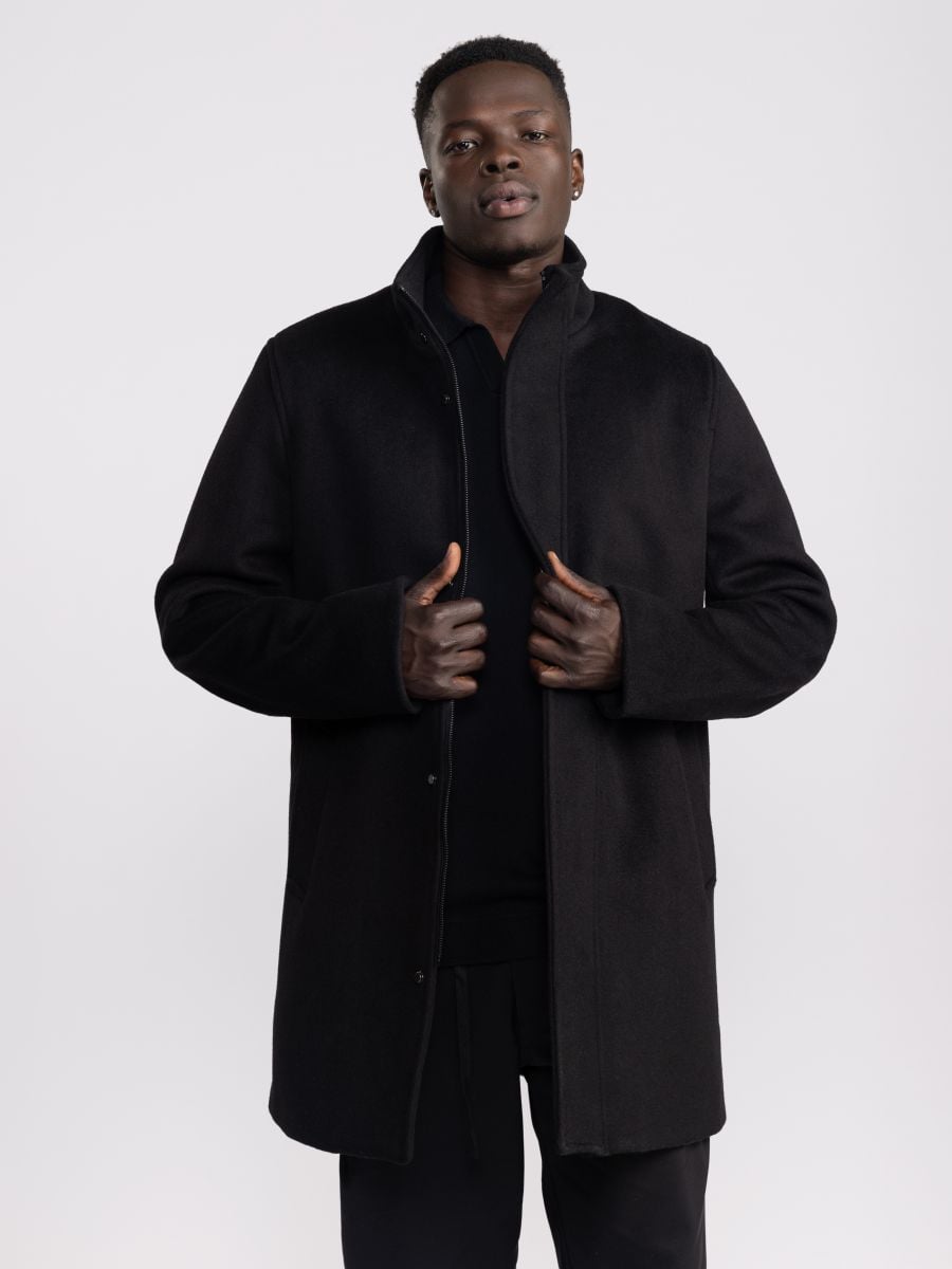 מעיל צמר ארוך לגבר