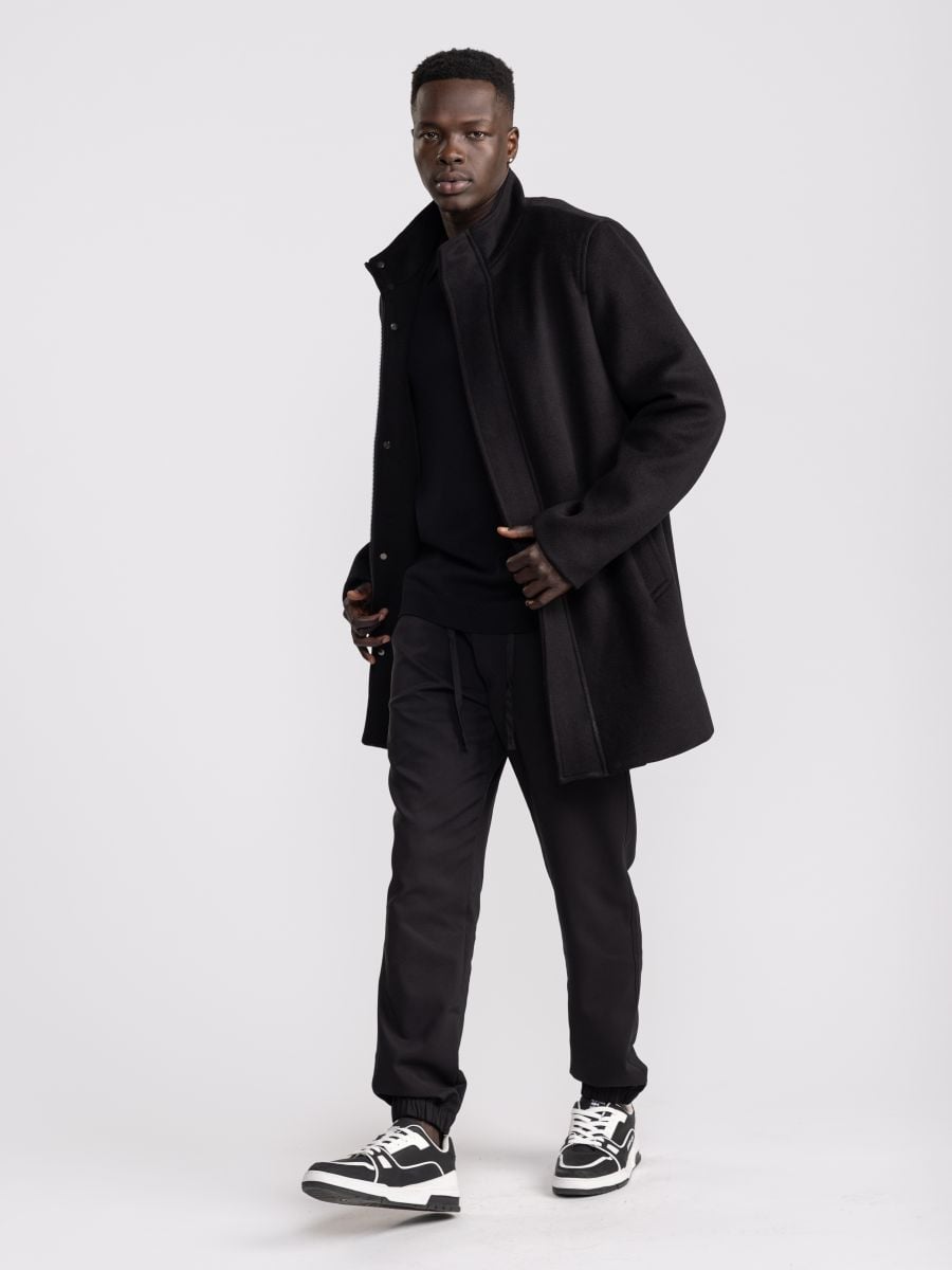 מעיל צמר ארוך לגבר