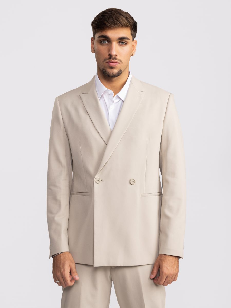 גקט לגבר עם סגירה כפולה