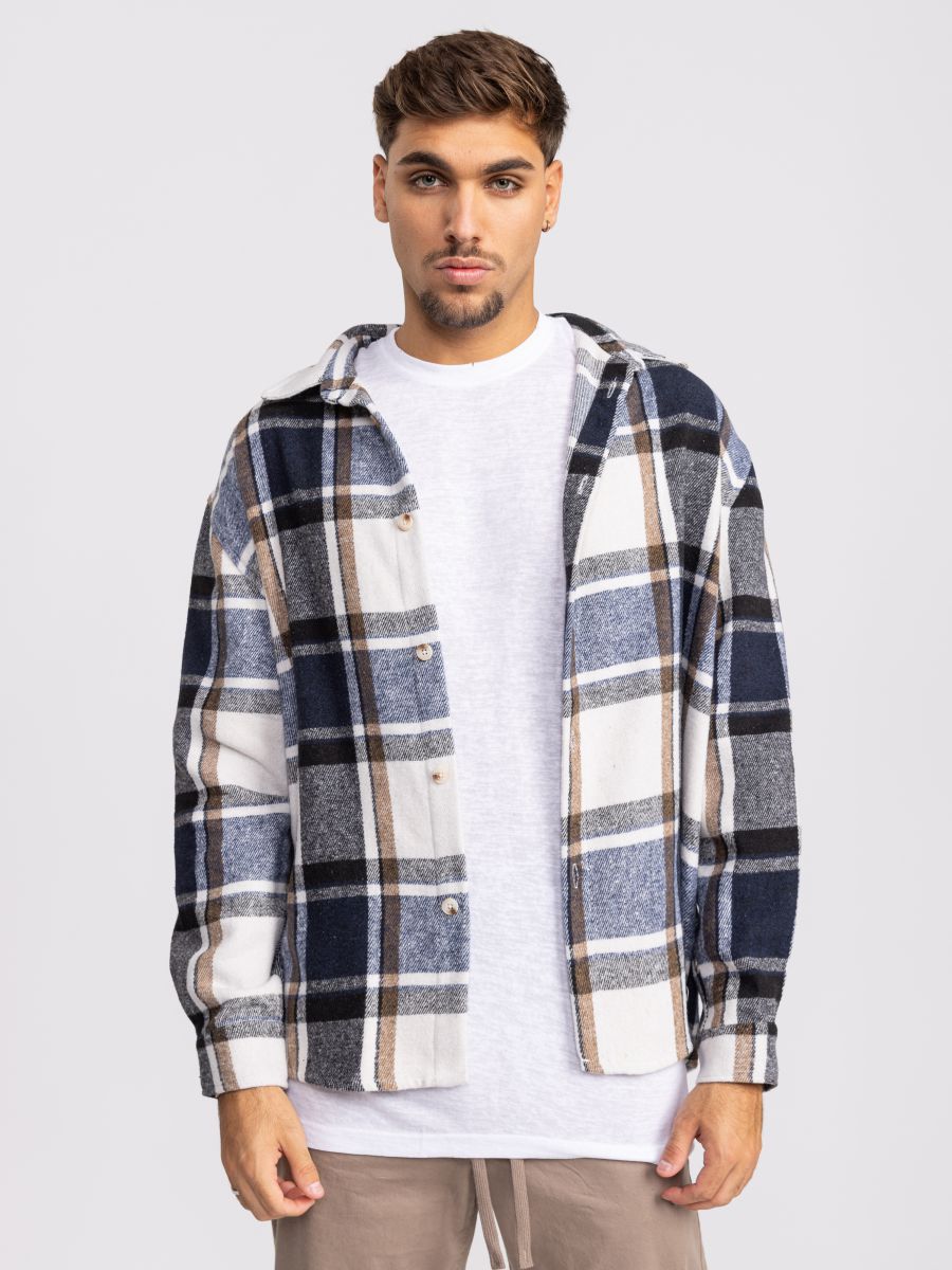 גקט אובר שירט פלאנל לגבר